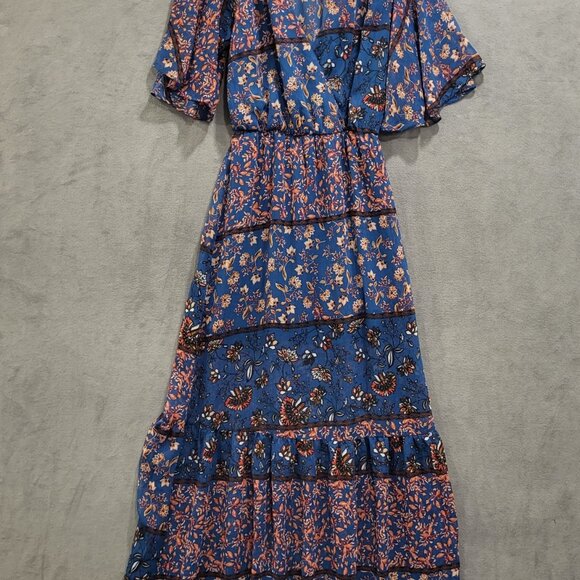 Everly Dresses & Skirts - Anthropology‎ Everly Maxi Dress Women S Sheer Lined Cottage Boho Floral V-Neck